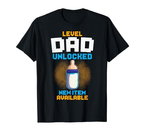 Level Dad Unlocked Pregnancy Announcement Gamer Father To Be T-Shirt