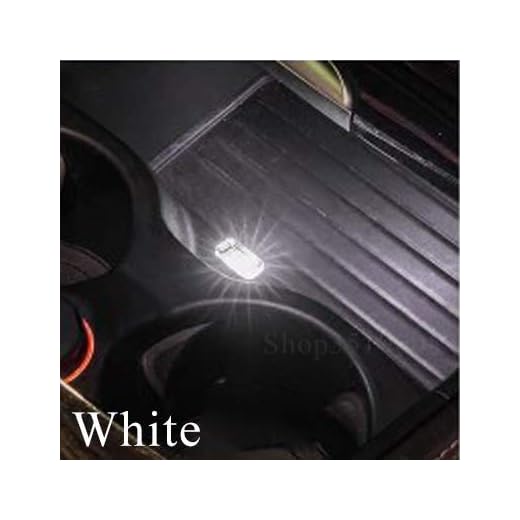 FIOLTY Car Styling Cupstorage luz USB de la Caja para Accesorios de Renault Fluence Laa Megane RS Latitud Talisman Kadjar Clio: Blanco