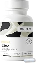 Zinc Bisglycinate [15mg] - CUURE - 120 jours - Haute Absorption et 100% Pure - Immunité, Cheveux & Peau (acné) - Fabriqué en France