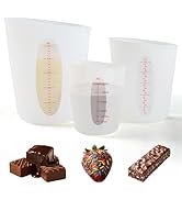 Zorazio Silicone Measure Cups for Melting Chocolate,3Pcs Chocolate Melting Cups with 500ml/250ml/...