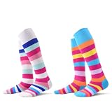 NEDLEDK Ski Socks Kids Winter Warm Thermal Snow Socks, (2 Pairs or 3 Pairs) Skiing Snowboarding Skat