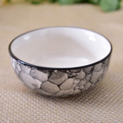 Image of Ceramic Mixing Bowl Set - 4 Pieces (1500ml, 800ml, 600ml, 400ml), Black Luster - Durable, Microwave & Dishwasher Safe - Ideal for Mixing, Serving & Storage