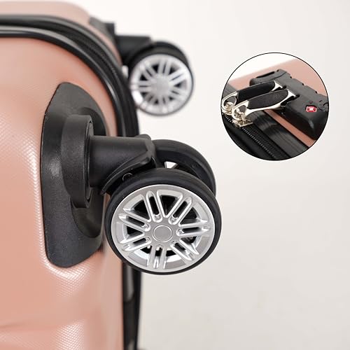 3-piece luggage set, ravel ABS lightweight luggage with 4 universal wheel password locks zippers (20/25 /29 inches)4