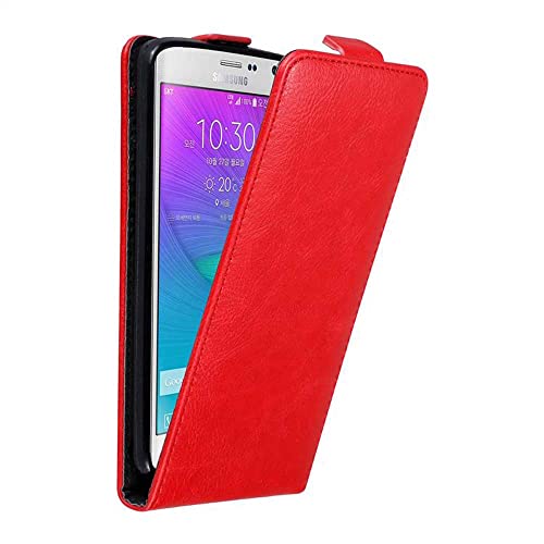 Cadorabo Funda para Samsung Galaxy Note Edge in Rojo Manzana   Cubierta Proteccíon Estilo Flip con Cierre Magnético   Etui Case Cover Carcasa