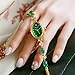 SOLLEN Womens Watches for Small Wrists,Gemstone-Inlaid Watches for Women​,Green Dial Fashion Women's Watch Birthday Gift Accessories