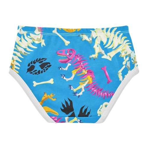 Dinosaur Skeletons Blue Toddler Underwear Custom 2t Cotton Little Girl Panties Print Briefs Girls Undies2