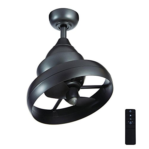 Home Decorators Collection Novak 14 in. Indoor/Outdoor Black Oscillating Ceiling Fan with Remote