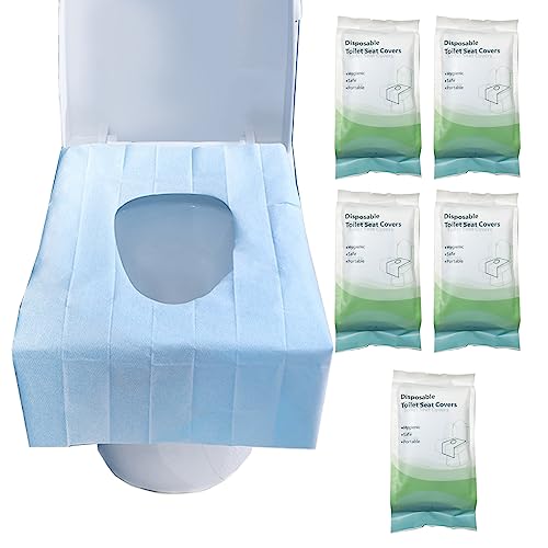 50 PCS Protector WC Desechable Impermeable, Protector Water Desechables Papel Cubre Inodoro Paquete Protectores De WC para Niños Adulto (50Pcs)