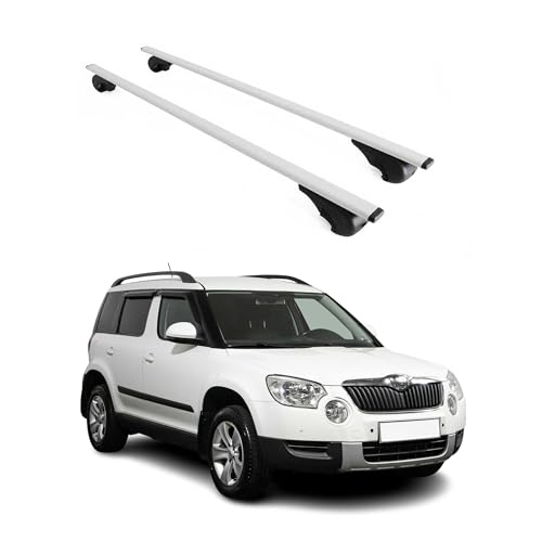 OMAC Dachträger Grundtäger kompatibel mit Skoda Yeti 2009-2017 Metall 75kg Silber 2tlg Offene Reling für Fahrradträger, Dachboxen, Skiträger Abschließbar OMAC Dachträger Grundtäger kompatibel mit Skoda Yeti 2009-2017 Metall 75kg Silber 2tlg Offene Reling für Fahrradträger, Dachboxen, Skiträger Abschließbar