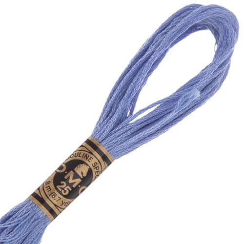 Image of Hobby Lobby DMC Cotton Embroidery Floss - 156 Medium Light Blue Violet | Set of 12