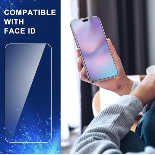 Image of AIBEX Military-Grade Tempered Glass Screen Protector for iPhone 15 Pro with Edge to Edge Full Screen Coverage | Scratch Resistant | Case Friendly | Easy Installation Kit