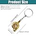 WINUERK Car Parts Model Key Chains, Car Lovers Key Chain Set, Metal Car Parts Keyring, Universal Turbo Keychain for Car Lovers (K6-Gold), 3.94*0.43inches