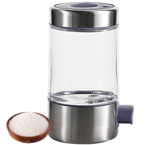 Salero de acero inoxidable - Dispensador de condimentos para botellas de salero | Dispensador de pimienta de vidrio, recipiente para condimentos, utensilios de cocina, coctelera para condimentos