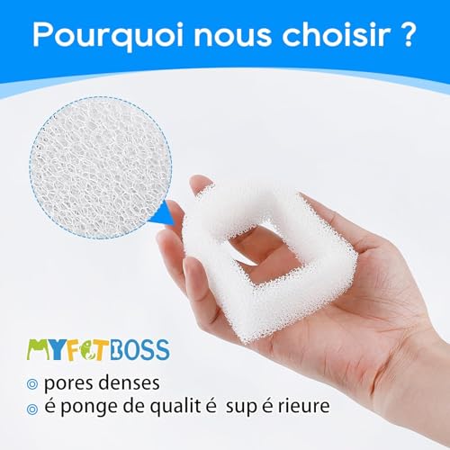 MyfatBOSS Pack von 8 Ersatz-Kohlefiltern für PetSafe Drinkwell, 8 Stück Schaumfilter für Drinkwell Keramik, Pagoda, 2 Gallonen, Sedona und Seascape Trinkbrunnen für Hunde und Katzen, Aktiv