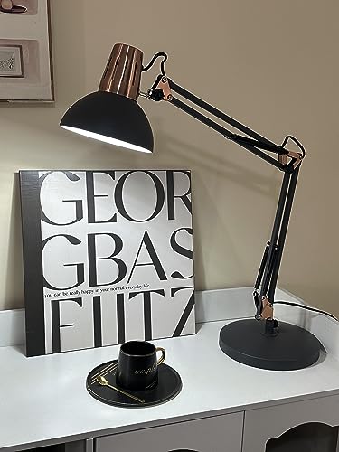 FIRVRE-Lampada-da-Scrivania-con-Braccio-Oscillante-in-Metallo-Lampada-da-Tavolo-Architetto-Regolabile-con-Morsetto-Lampada-da-Lavoro-Alta-con-Interruttore-ONOFF-per-Casa-Ufficio-Nero