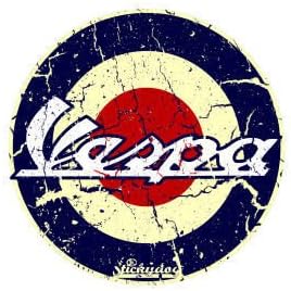Vespa Red, White and Blue Roundel Sticker