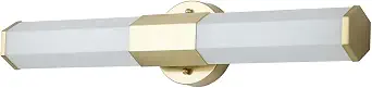 LED Vanity Light Bar, Brushed Bronze Finish with Frosted White Shade