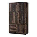 Starlight Canyon Home Reclaimed Pine Finish Storage Armoire Rustic Style with Durable Construction, Ample Storage Space, Rectangle Shape, Brown Finish