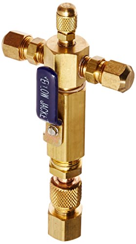 Yellow Jacket 93851 Evacuation Manifolds, Single Valve with 1/4" Schrader Mount with 3/8" Female Flare