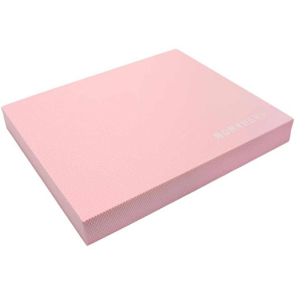 NORTHERN Foam Balance Pads Home Gym Exercise Yoga Pilate Workout Knee Protection Balance Board Deadlift Fitness Squat Lunges Gardening Non Slip Mat Pad (Pink)