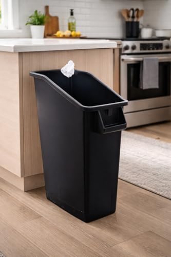 Caneca de basura rectangular bajo mesada negra 13 gal miniatura 2