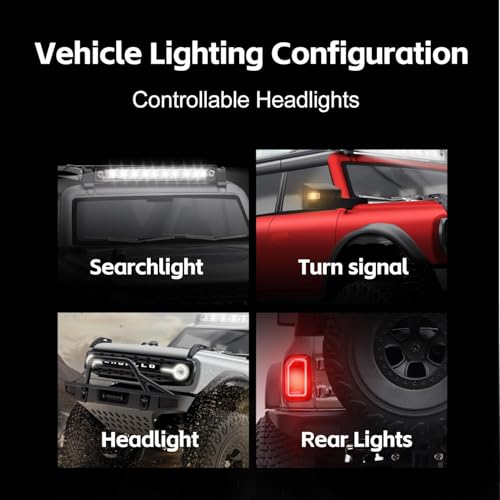 Image of RC Off Road Car 1:16 Scale All Terrain Remote Control Car, 4X4 High Speed 15 Km /h RC Truck 1 Rechargeable Batteries Waterproof Monster RC Crawlers with LED Light for Kids Boys and Adults