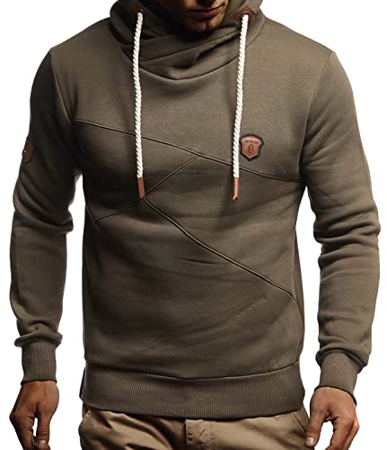 Leif Nelson Men's Bodyfit Hooded Sweater | Modern Stylish Longsleeve Pullover Sweater2