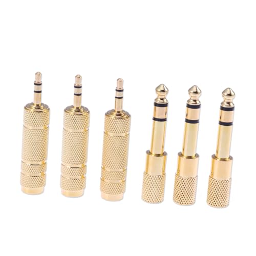 Cabilock Teiliges Stereo Audio Adapter Vergoldete Kopfhörerbuchsen Korrosionsbeständig Langlebiger Messingstecker Kompatibel mit Smartphones Verstärkern Audiomischern und...