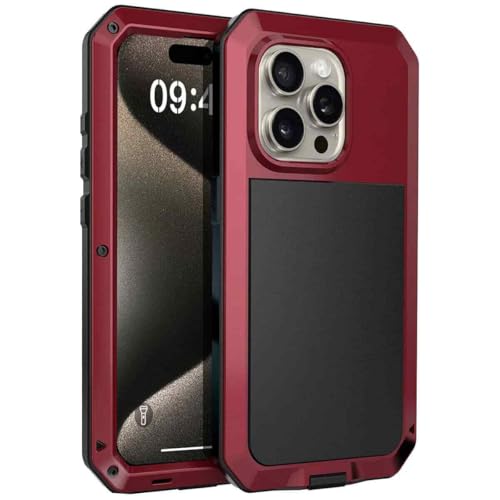 Coque iPhone 15 rouge antichoc rigide pour éviter les bris d'écran avec le silicone premium - 2