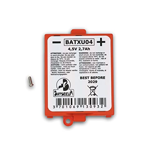 BATSÉCUR - Pile Alarme BATXU04 Compatible RXU04X pour DAITEM Hager LOGISTY ATRAL - 4.5V 2.7Ah