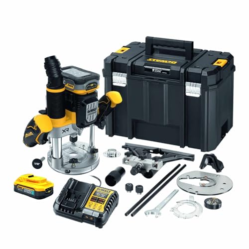 Dewalt Fresa A Batteria Dcw620H2-Qw, 18 V, 5 Ah, Fresatrice Per Scanalature, Diametro 36 Mm