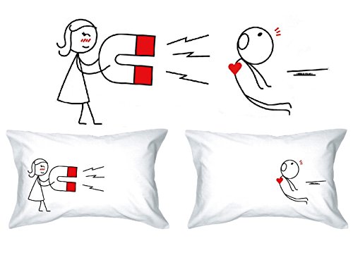 Human Touch, Love Magnet - Federa per cuscino romantica, per lui e per lei.