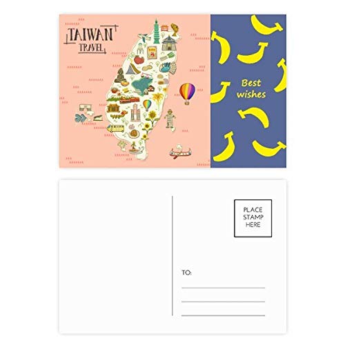 Set de 20 cartes postales Taiwan Voyage en couleur 5,7x3,8 pouces pour remerciements