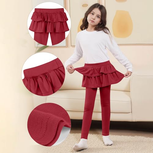 Girls Leggings Ruffle Skirt School Uniform Pants Kids Clothes 4-14 Years Fashion Tutu Kids Pull On Pant 4-14 Years2