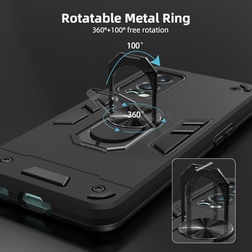 Image of Armor OnePlus Nord2 5G Defender Case | Rotating Ring Holder & Kickstand in-Built | Military Grade Armor | 360 Degree Protection Back Cover for OnePlus Nord2 5G (Black)