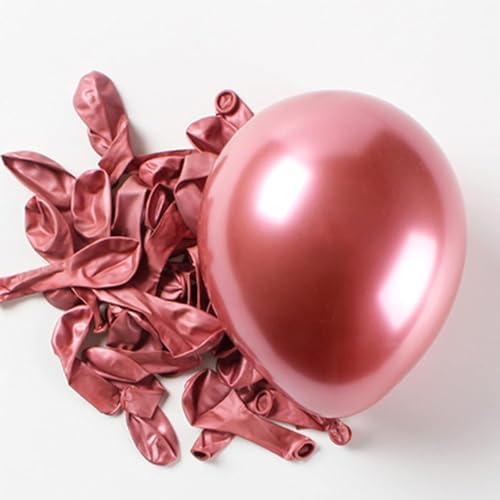 Image of Red Chrome Balloons, 30pcs Red Chrome Metallic Balloons for Birthday Decorations, Anniversary, Engagement, Wedding Decorations, Baby Shower, Festival Party Decorations (30 Pcs, Red Ch)