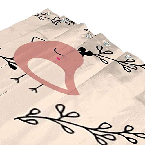 Rideau de douche lavable en machine en polyester imperméable avec crochets - 4