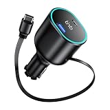 [Câble Rétractable Intégré] Dites adieu aux fils qui s’emmêlent dans l’habitacle grâce au câble USB-C qui se déploie puis se range en un geste. Vous gardez un intérieur propre et organisé, toujours prêt, sans chercher un cordon supplémentaire. Idéal au quotidien comme en long trajet, pour une installation nette et efficace