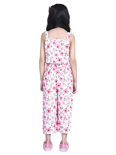 Image of Naughty Ninos Girls Off-White Floral Printed Top with Palazzos for 3 to 15 Years
