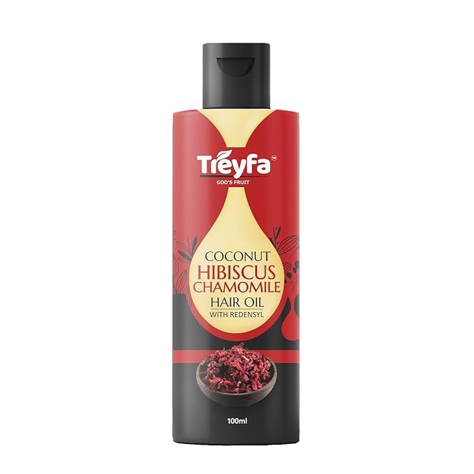 Coconut Hibiscus Chamomile Hair Oil (100ml) with Redensyl Helpful for Hair Growth & Hair Fall Control, Paraffin Free, Deep Conditioning & Hair Nourishment, Hair Growth Oil for Women & Men-image-44