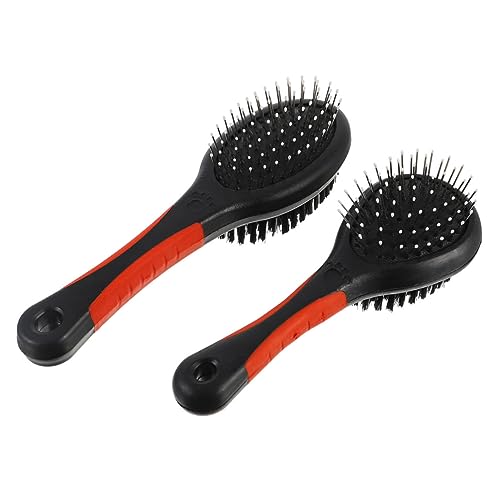 Hohopeti Pet Grooming Brush Set Cat Dog Brush Double-sided Comb Sturdy Needle Comb for Random