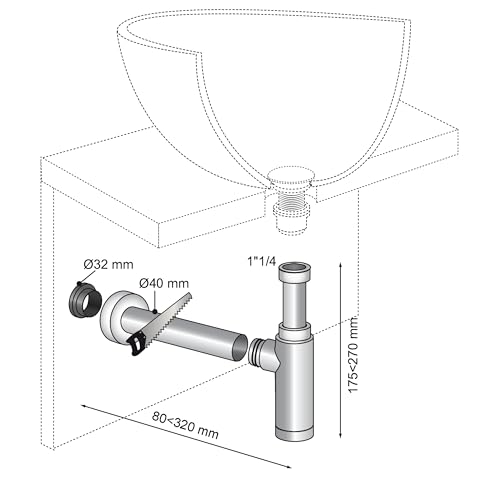 Siphon de lavabo design Teos finition chrome brillant premium - 7