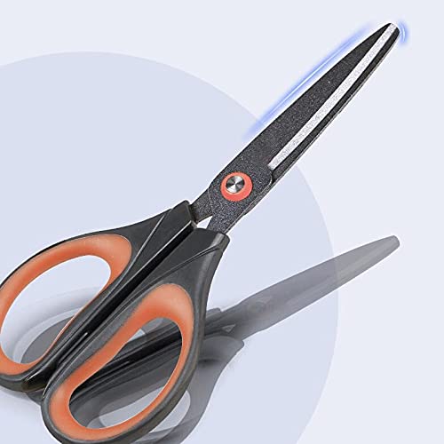Tijeras de oficina, tijeras for manualidades, tijeras con hojas afiladas y mango de agarre suave, tijeras multiusos, aptas for uso familiar, en la oficina y en la escuela, tijeras de 17 cm