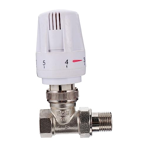 VILLFUL Válvula Termostática Vías para Radiador Control Automático de Temperatura Ahorro Energético Diseño Duradero y Fluido para Calefacción Doméstica y Oficina