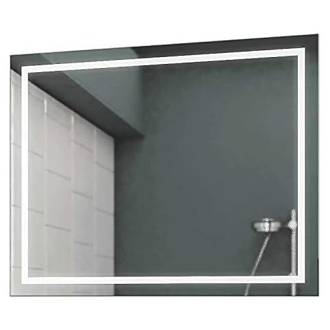 Concept2u LED Badspiegel Badezimmerspiegel Wandspiegel Bad Spiegel Cover