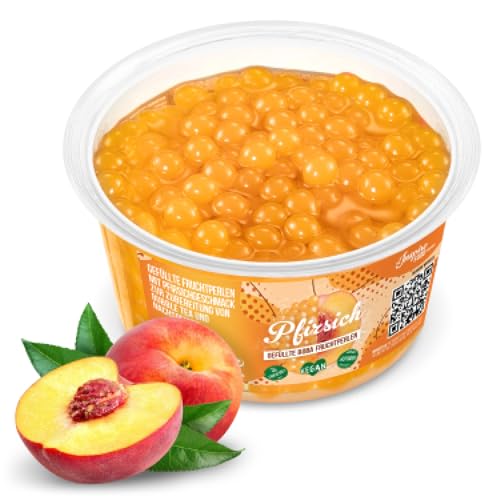 INSPIRE FOOD Bubble Tea Perlen Pfirsich für Bubble Tea | Popping...