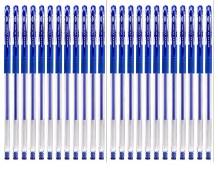BaoKe Gel Ink Pens Rollerball Pens 0.7mm Medium Line, Box of 24 Pack PC880E0.7MM (Blue)