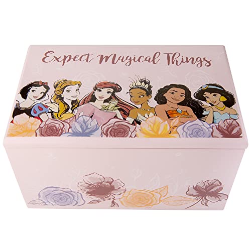 Disney Princess Boîte À Bijoux en Bois avec Miroir 10X18Cm