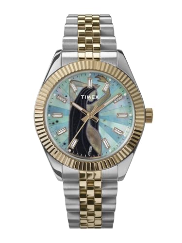 Image of TIMEX Jacquie Aiche Analog Watch for Women with Multicolor Round Dial & Two Tone Stainless Steel Bracelet Band Water Resistant Women's Wrist Watches - TW2W63700X6
