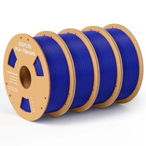 Image of PLA+ 1.75mm 3D Printer Filament, PLA Plus with Dimensional Accuracy + /- 0.02mm, Higher Strength and Toughness, Neatly Wound, No Clogging, Fits for Most FDM 3D Printers, 4KG Dark Blue